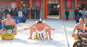 住吉神社  横綱奉納土俵入り